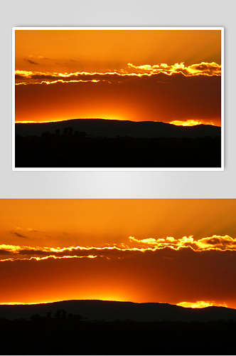 夕阳大自然景观摄影图