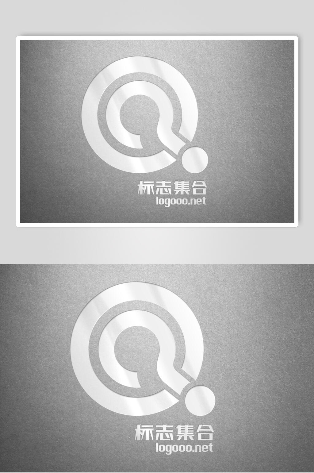 几何时尚立体LOGO样机素材