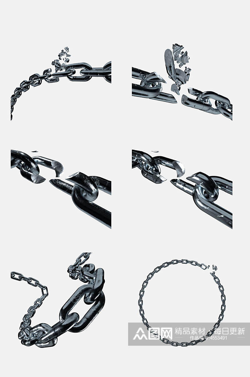 简约铁链锁链免抠素材素材