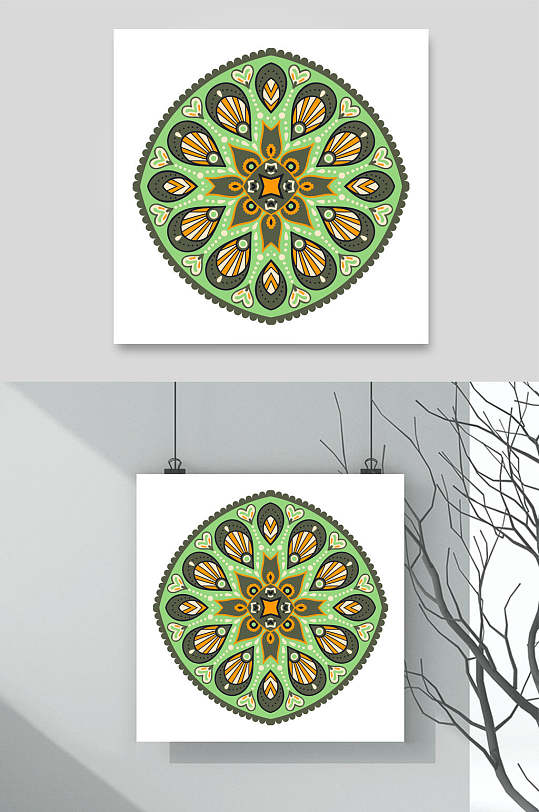 花纹的彩绘花纹图案矢量素材