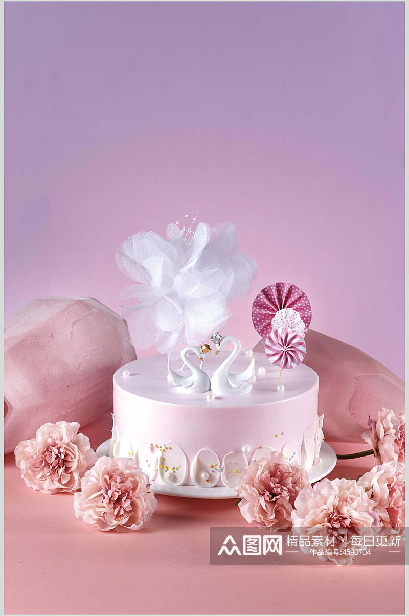 粉色蛋糕食品高清图片素材