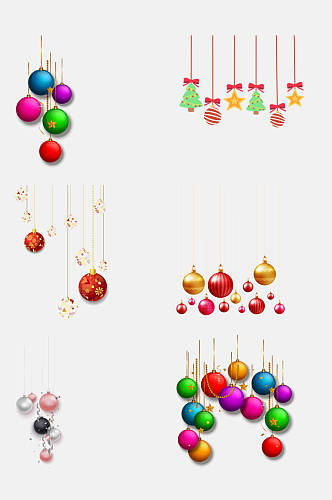 吊球铃铛圣诞节装饰免抠素材