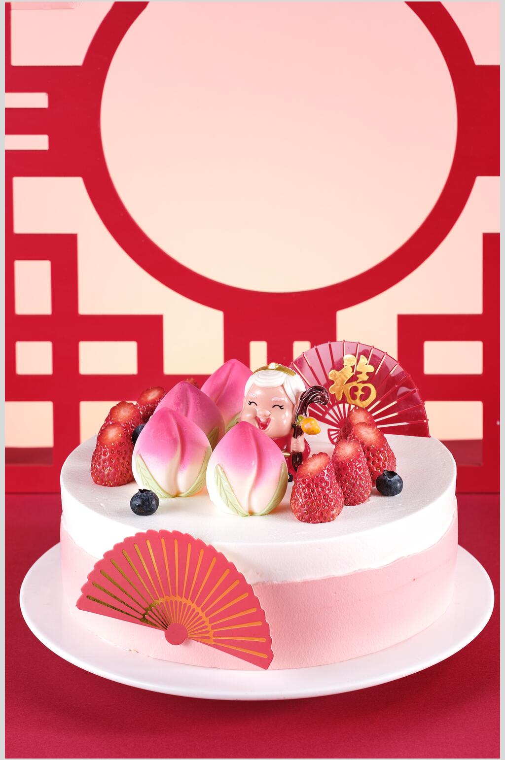 寿桃蛋糕高清图片素材