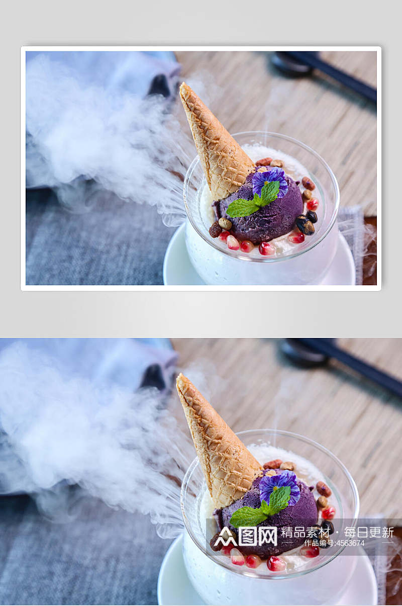紫色冰淇淋图片素材