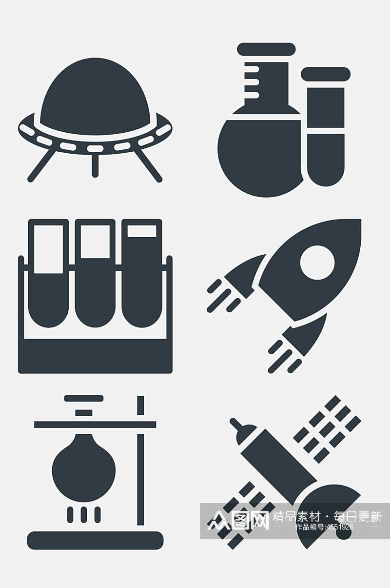 卫星科学技术图标免抠素材素材