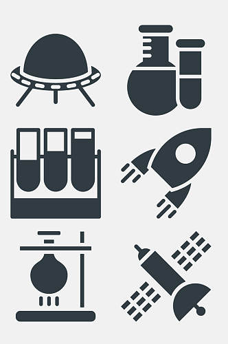 卫星科学技术图标免抠素材