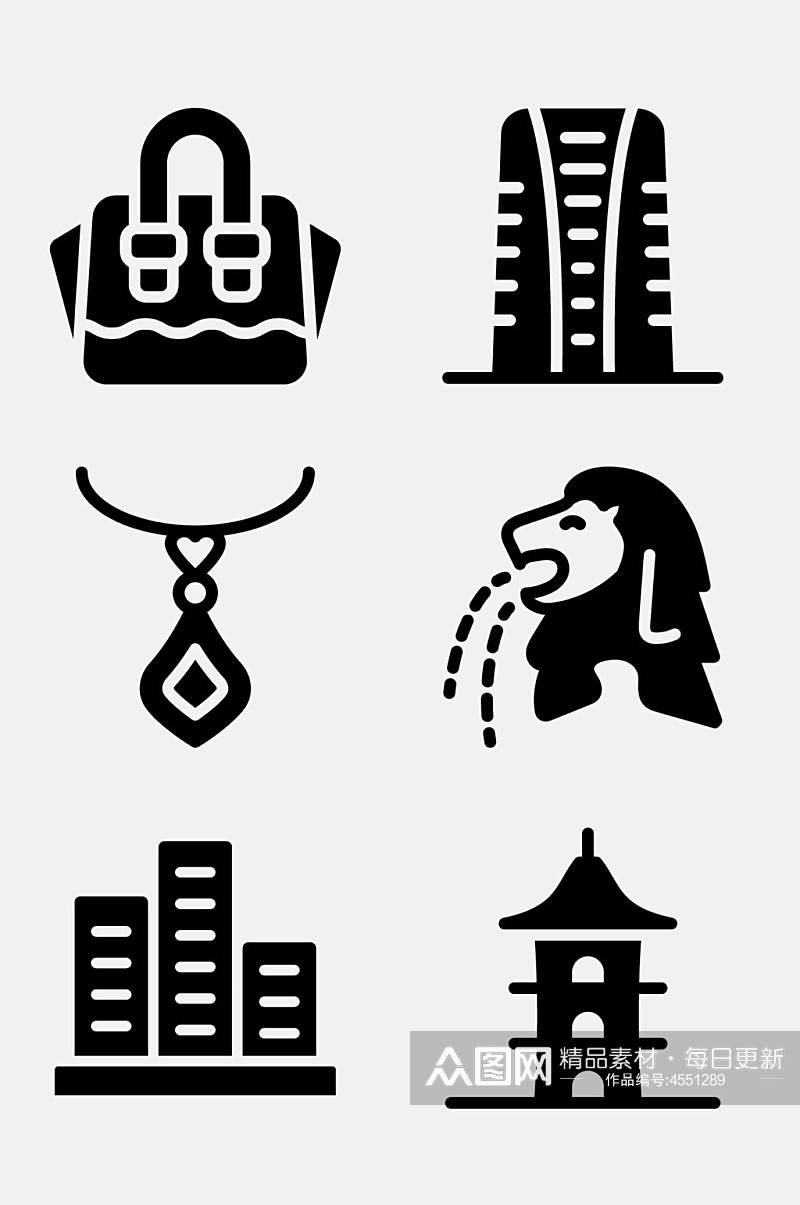 包包新加坡文化图标免抠素材素材