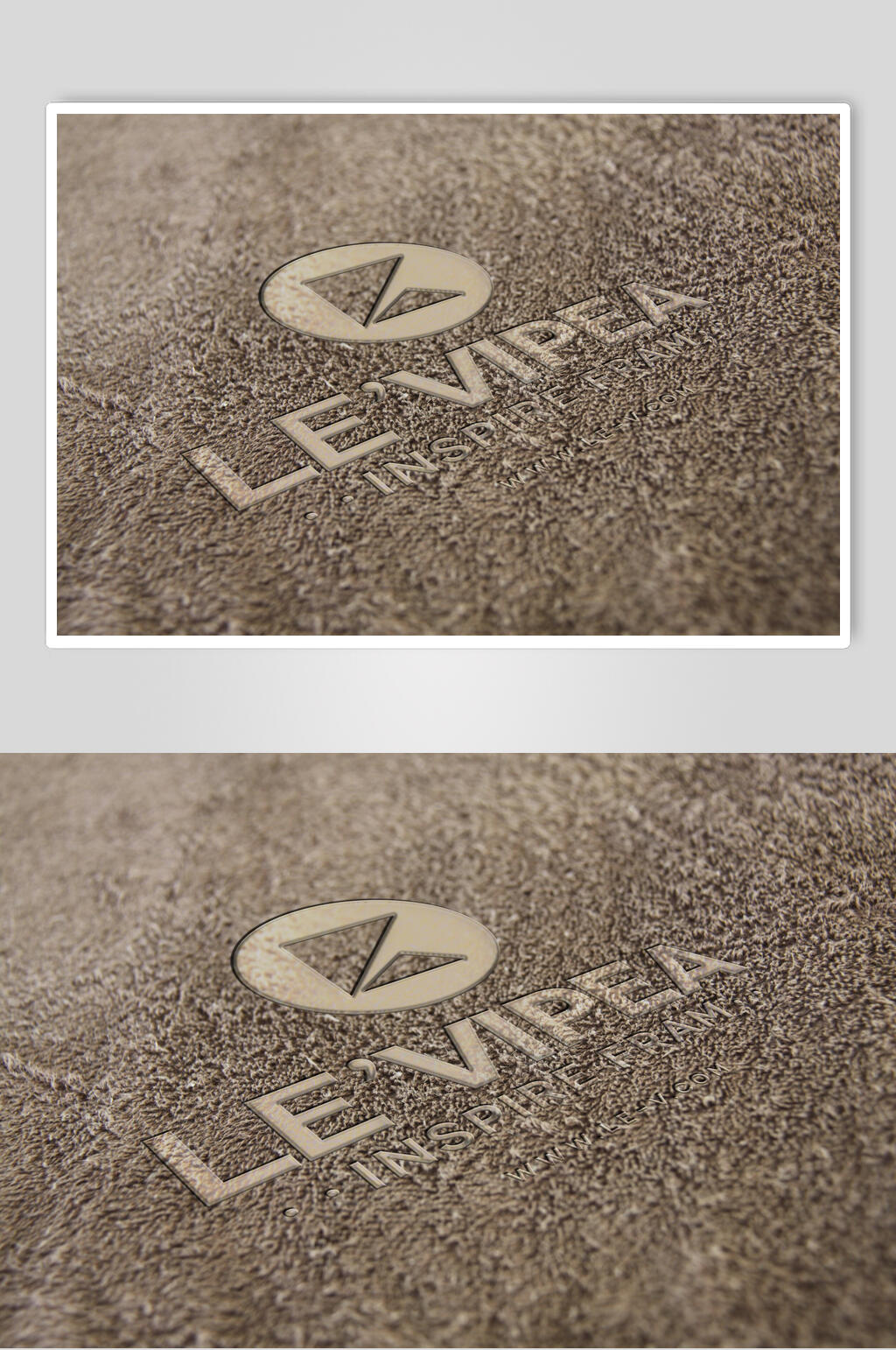 简约商务立体凹凸LOGO样机素材