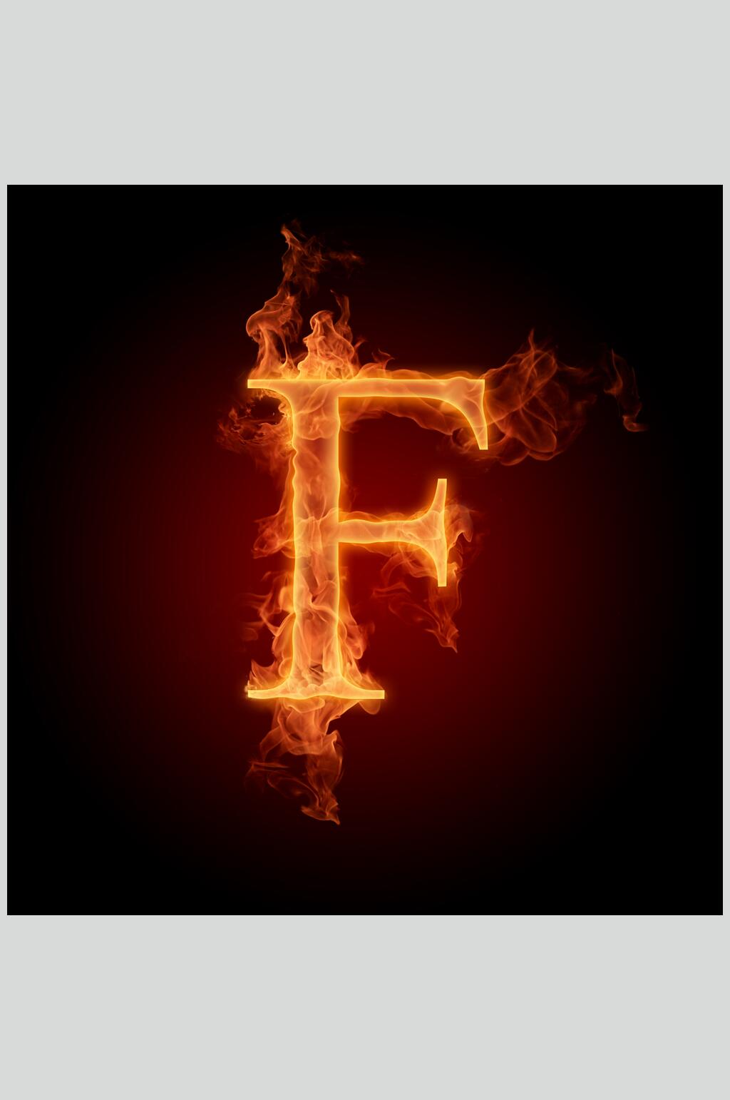 f字火焰字母图片素材