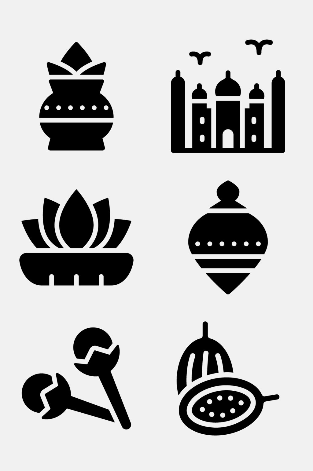 荷花印度地域文化图标免抠素材素材
