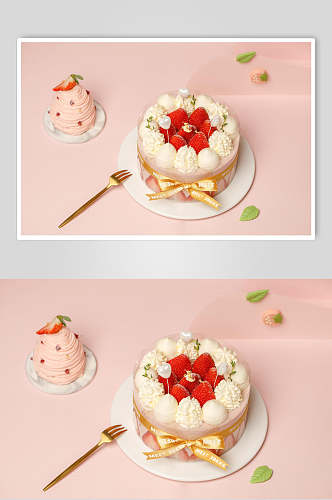 草莓蛋糕高清图片
