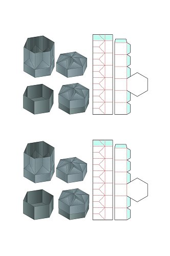 创意产品包装盒展开图