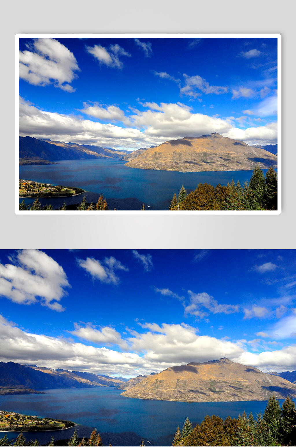 蓝色湖泊旅游风景图片