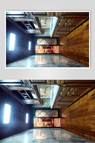 创意大气木质地板装潢效果图