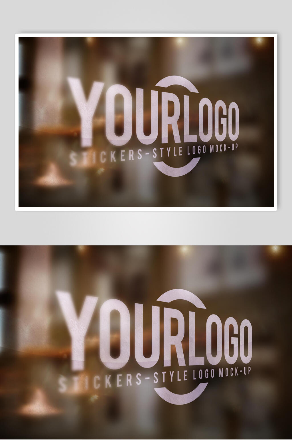 创意英文立体LOGO样机素材