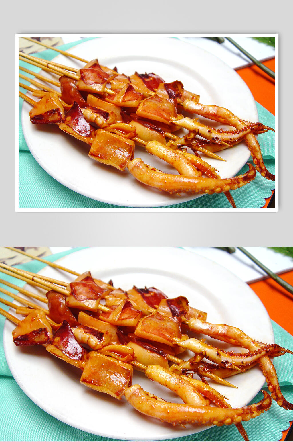 飘香鱿鱼炸鸡美食小吃图片素材