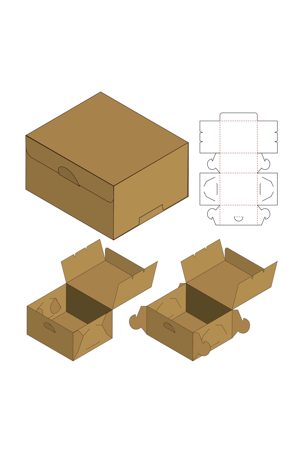 普遍设计产品包装盒展开图