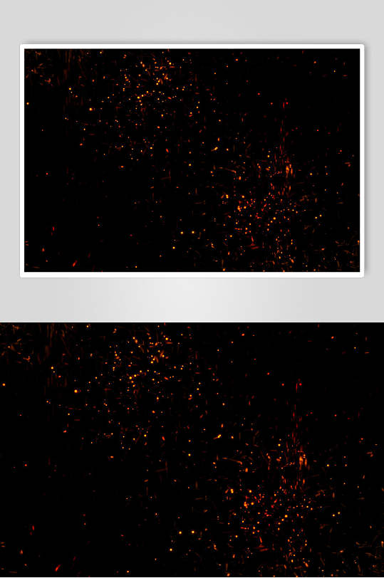 黑色的黑夜燃烧火星摄影图