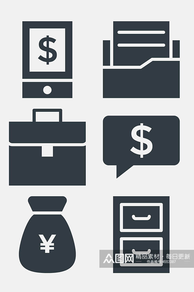 黑白柜子金融理财图标免抠素材素材