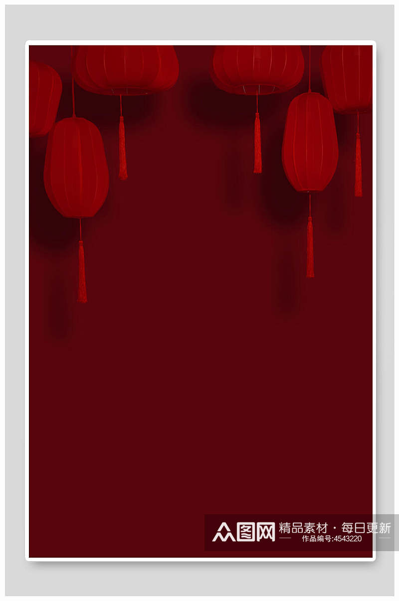 灯笼传统中式婚宴海报背景素材
