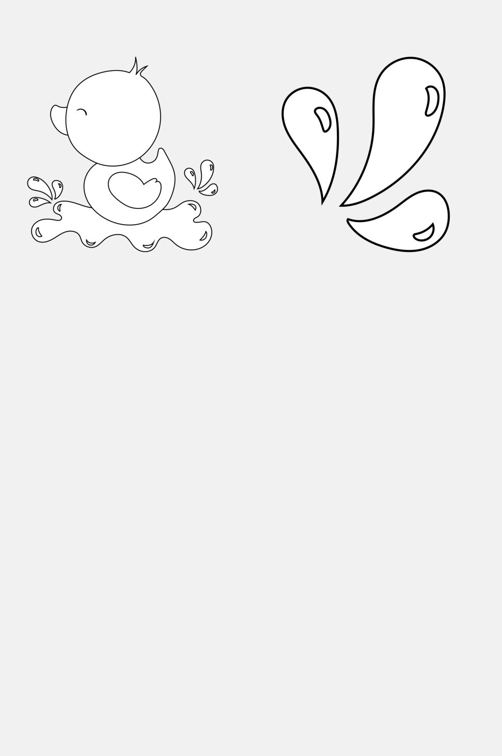小黄鸭卡通童话简笔画免抠素材素材