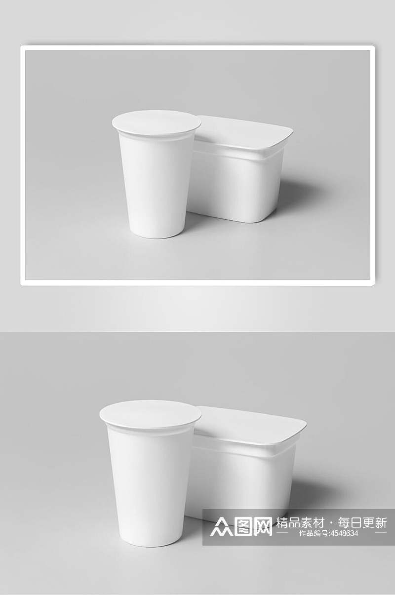 方形塑料酸奶盒样机素材