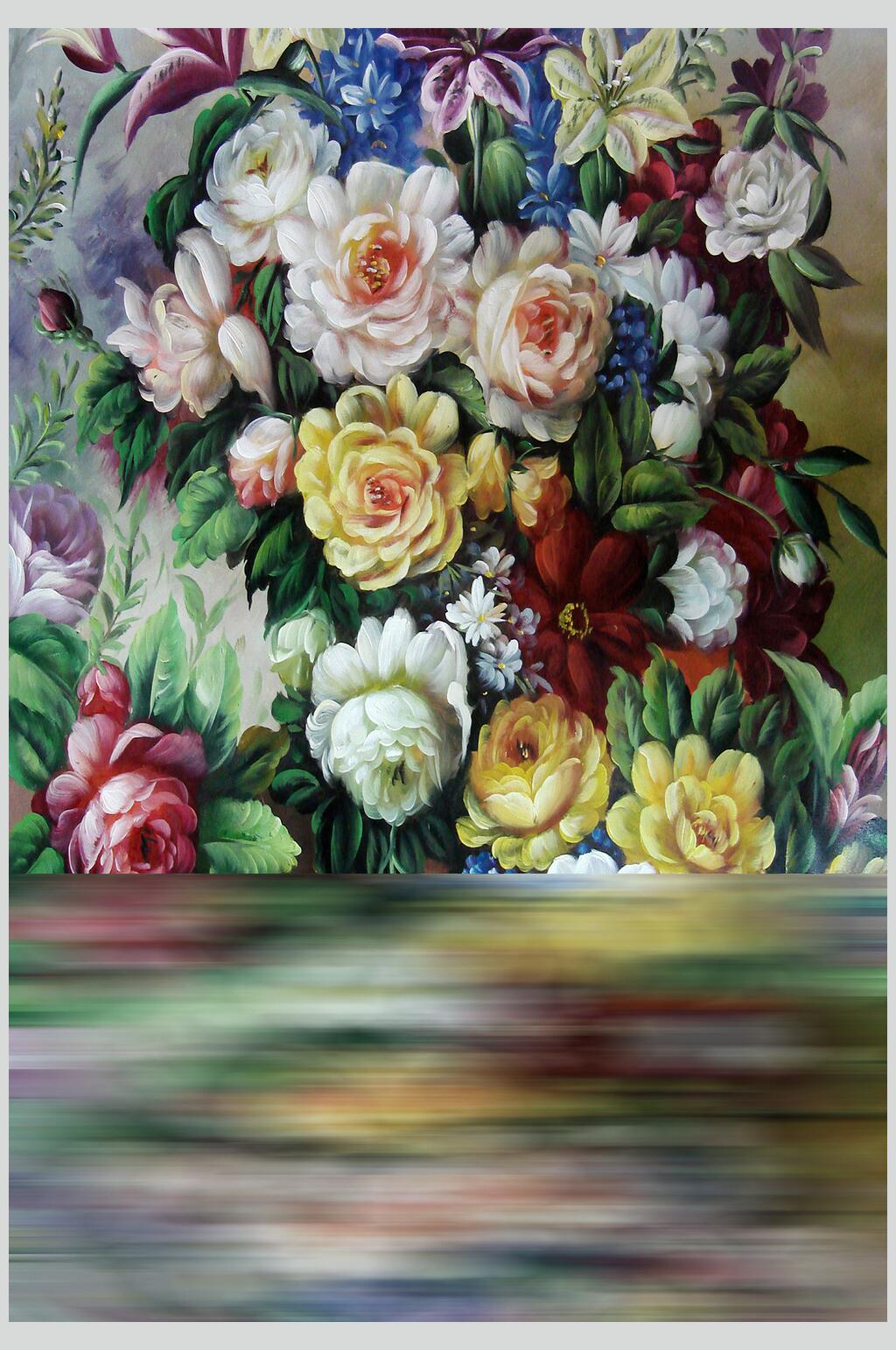 花朵绘画创意背景图片素材