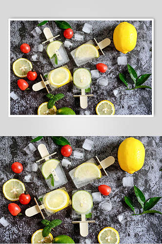柠檬创意冰棍图片