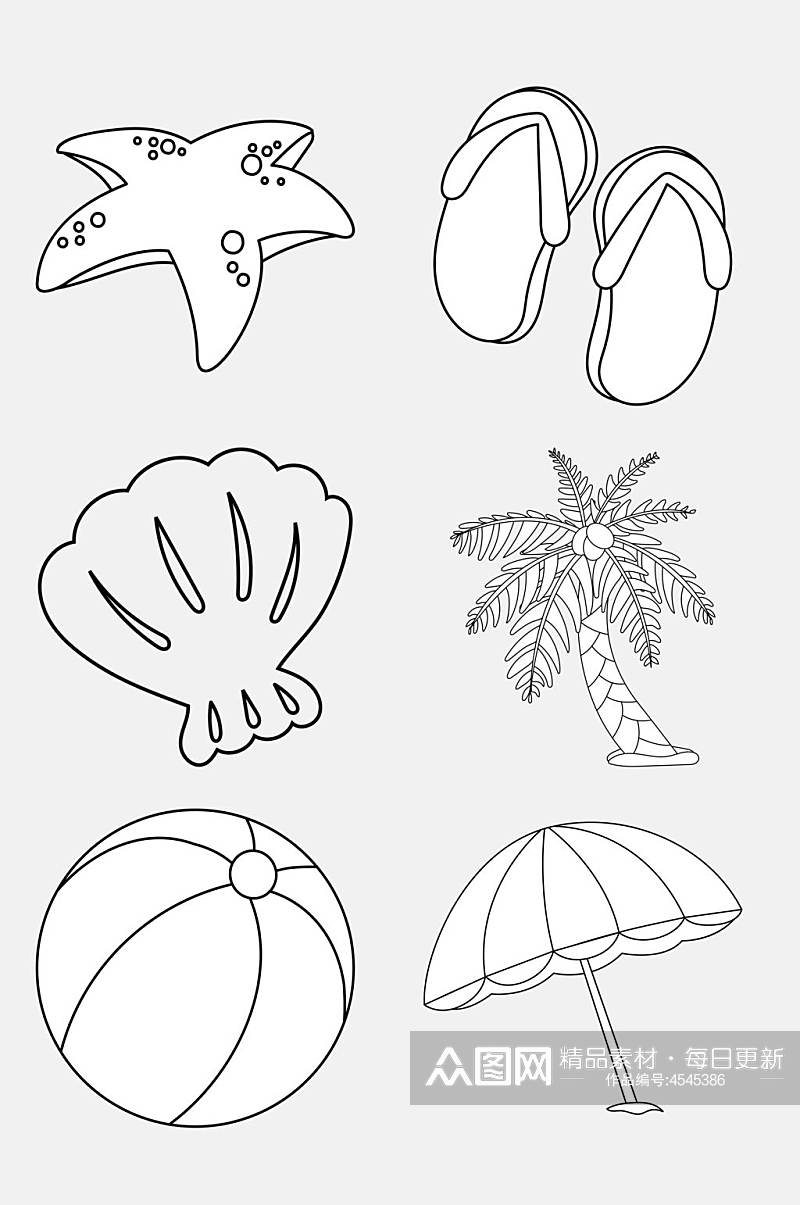 雨伞卡通童话简笔画免抠素材素材