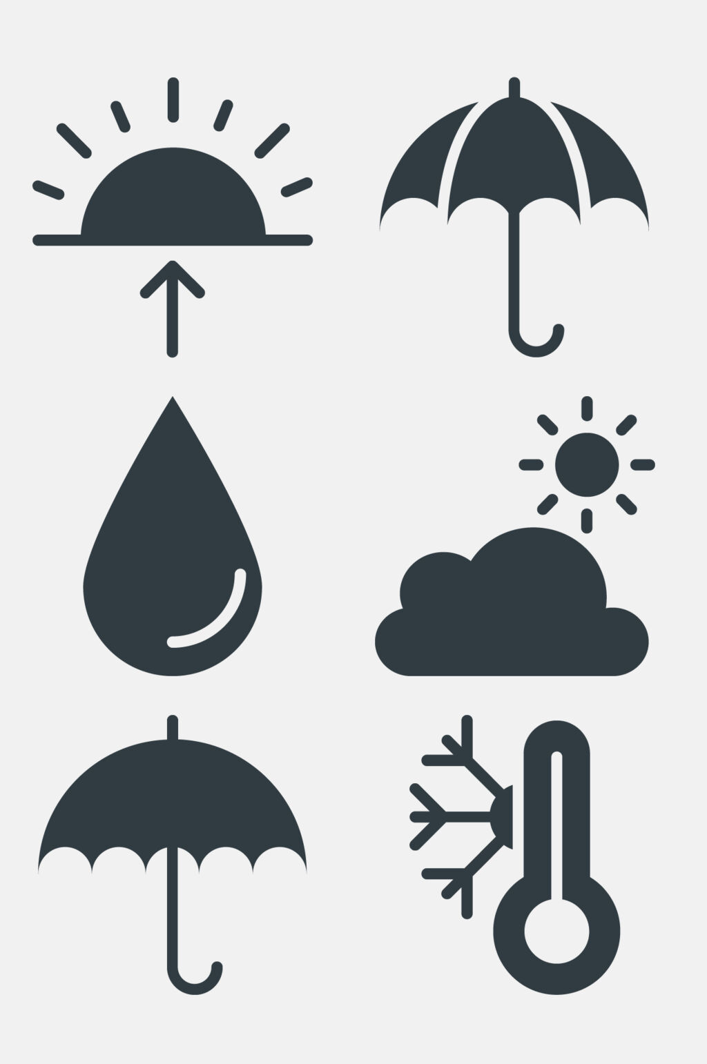雨伞天气气象图标免抠素材素材