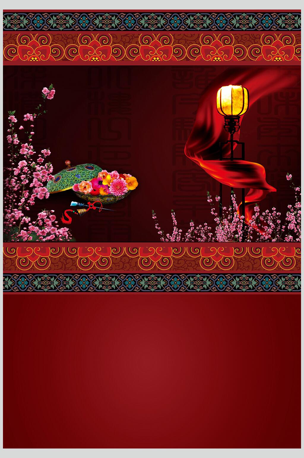 红墙红色中国风背景图片素材