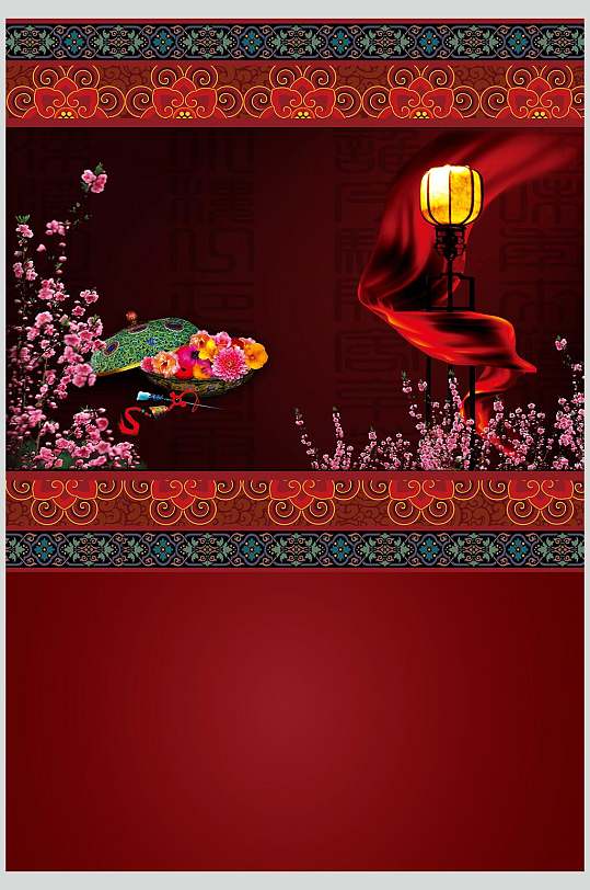 红墙红色中国风背景图片