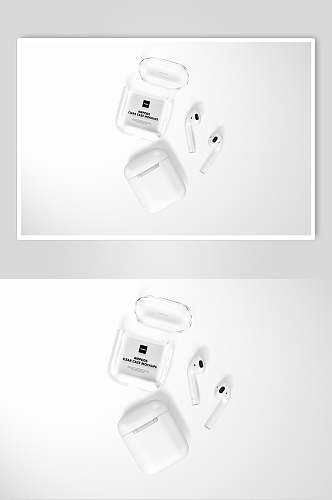 白色苹果耳机保护壳样机