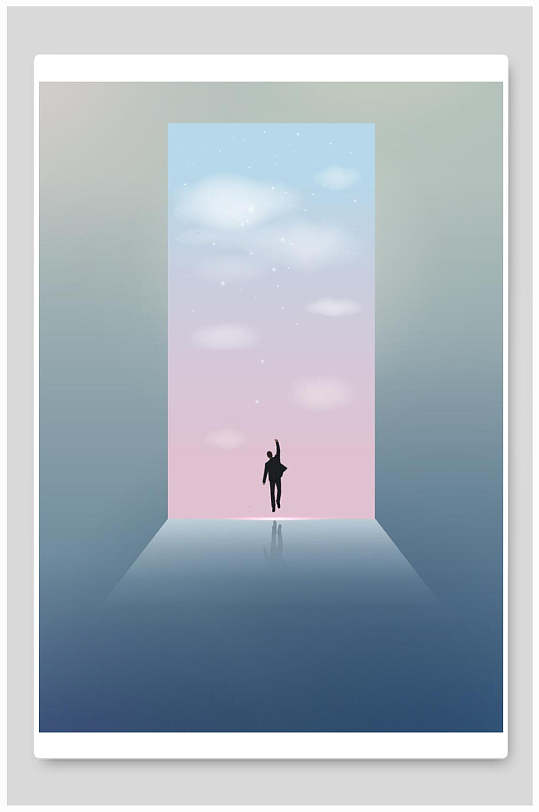 渐变宇宙星空海报