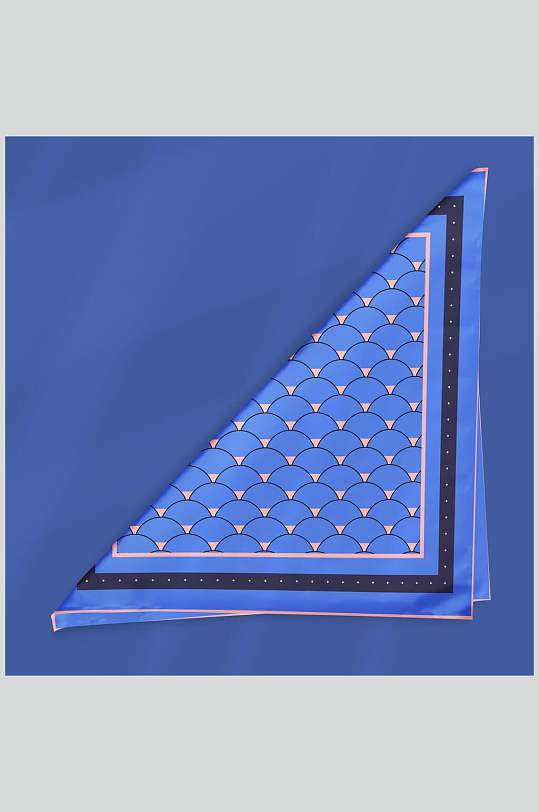 蓝色丝巾方巾样机