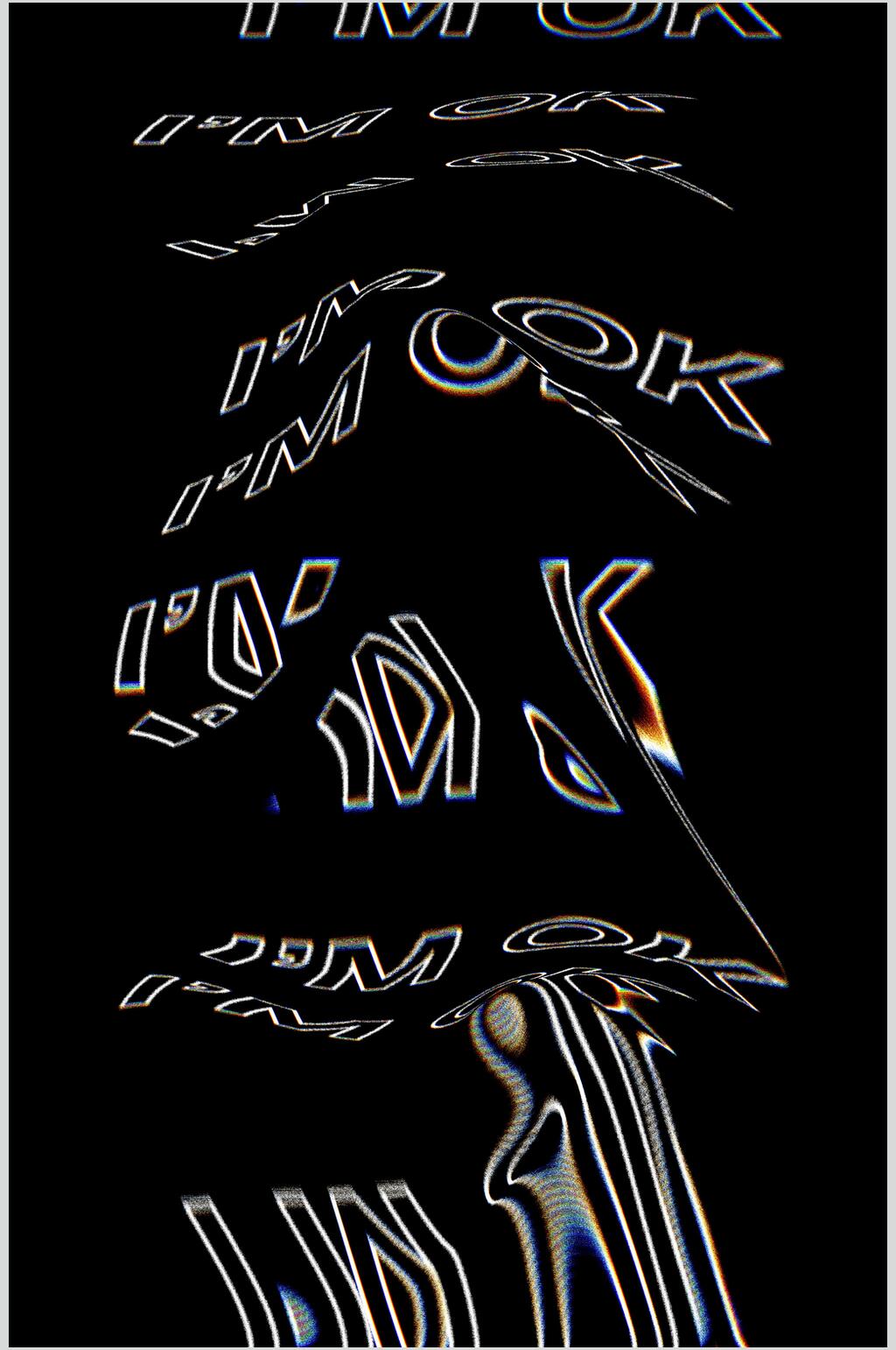 时尚文字动感扭曲字体设计素材素材