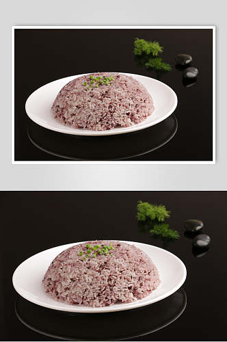紫米炒饭图片