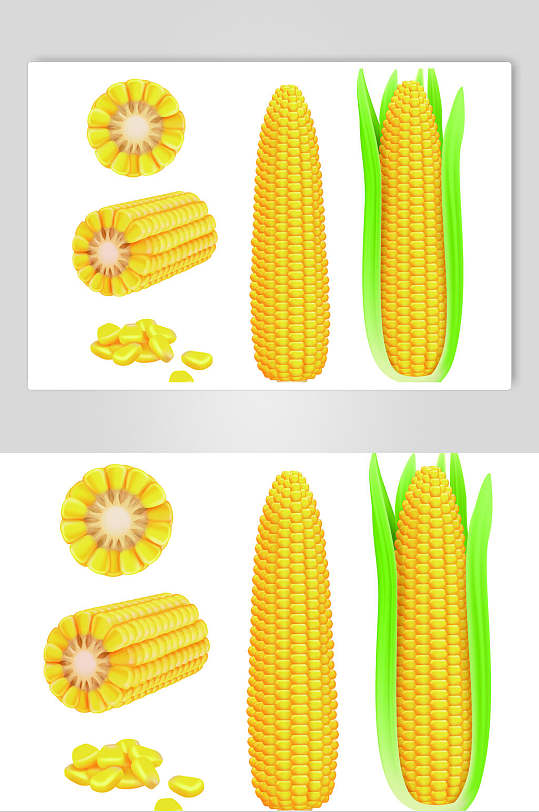 精致卡通玉米矢量素材