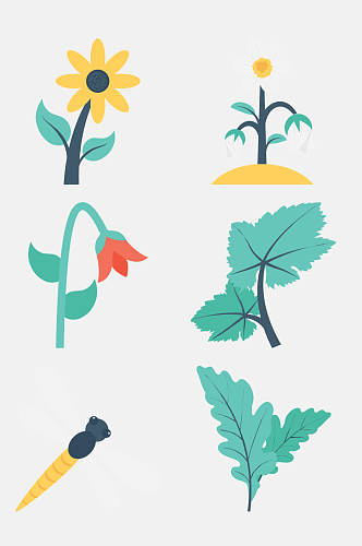 植物花草护理卡通图标免抠素材