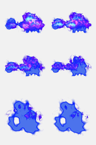 蓝色刀光剑气免抠元素素材