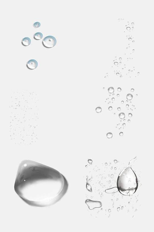 大气透明水珠水滴免抠素材