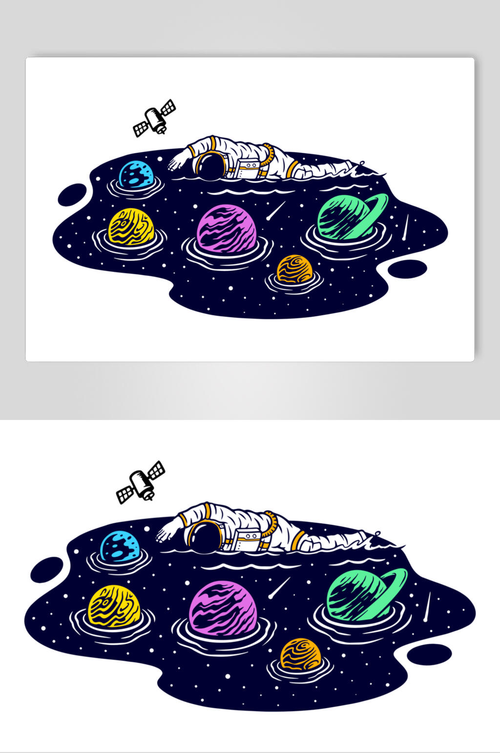 星球探险宇航员矢量素材素材