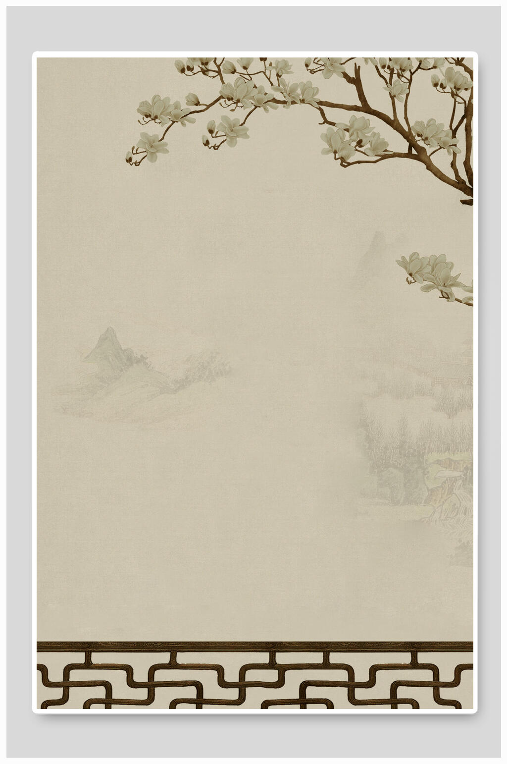 古典楼阁中国风背景素材