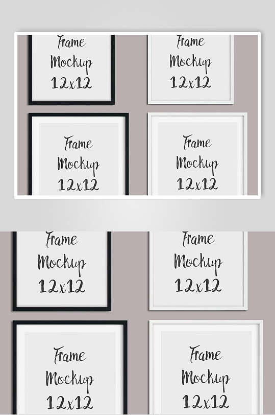 空白英文相框样机