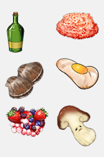 香菇水果写实手绘食物免抠素材