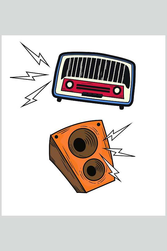 音响音乐乐器矢量素材