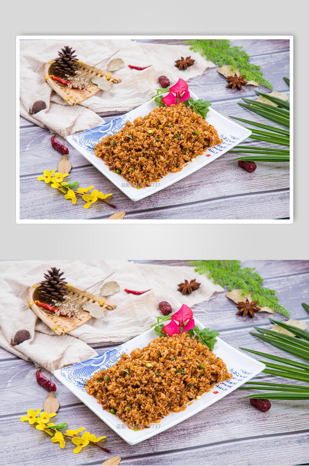 黄花炒饭图片素材