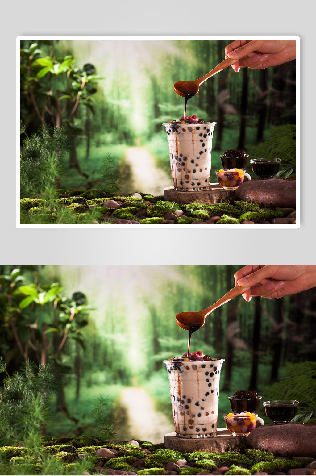 珍珠清新奶茶饮品摄影图片素材