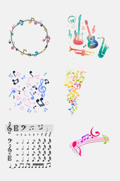 创意音乐符号免抠设计素材