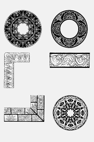 中式隋唐五代古典纹样免抠素材